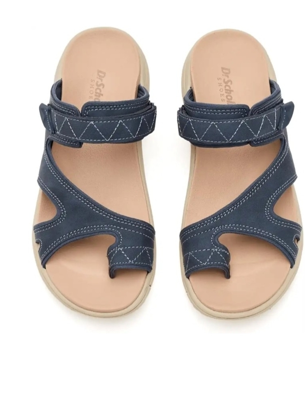 Dr. Scholl's Women's Navy Adjustable Slide Sandals
